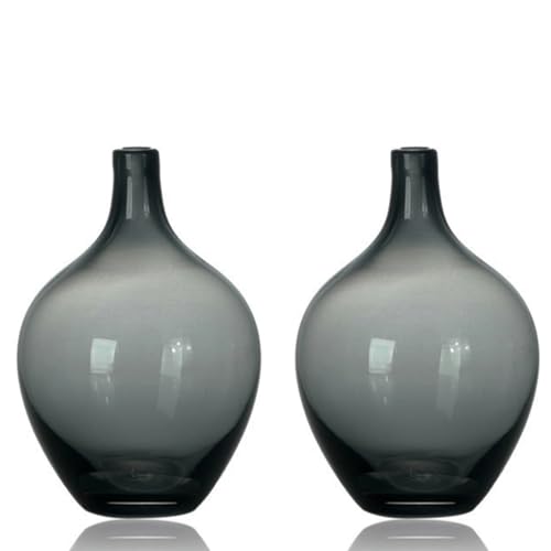 XIUWOUG Blumenvase Glas,Glasvase für Pampasgras,Glasvasen for Tischdeko,Kugelvase Glas für Wohnkultur,Glasvase für Tisch,Geschenk,Klein