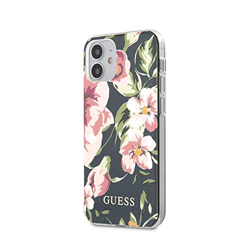 Guess GUHCP12SIMLFL03 N°3 Flower Collection Hülle für iPhone 12 Mini 5,4" Navy blau