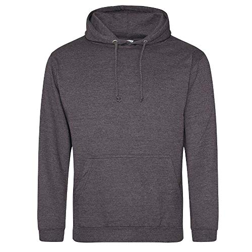 Just Hoods - Unisex College Hoodie/Charcoal, XXL