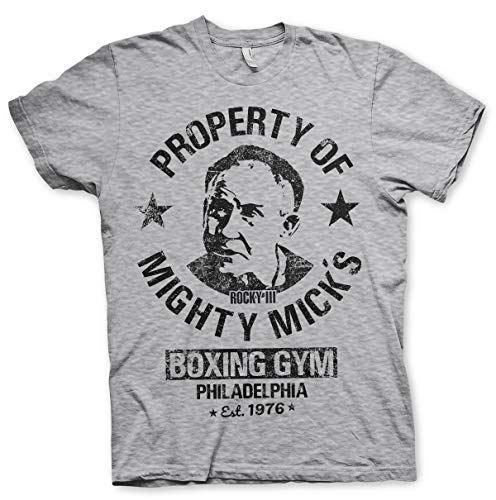 Rocky Offizielles Lizenzprodukt Mighty Mick's Gym Herren T-Shirt (Heather Gray), XX-Large