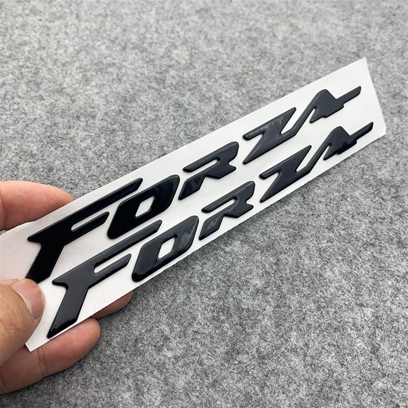 STATUZ 3D-Motorradzubehör Für Honda Forza 150 250 300 350 750 Logo-Abzeichen-Chrom-Weichplastik-Aufkleber-Abziehbilder Forza Schmücken (Color : Schwarz)