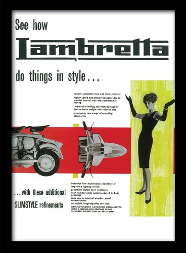 Pyramid International FP10267P-PL Lambretta Do Things in Style Gerahmter Kunstdruck