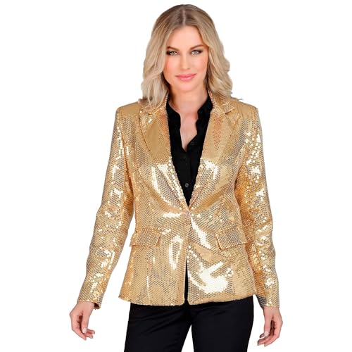 Widmann - Party Fashion Blazer mit Pailletten für Damen, Disco Fever, Schlagermove, Showgirl, Jackett