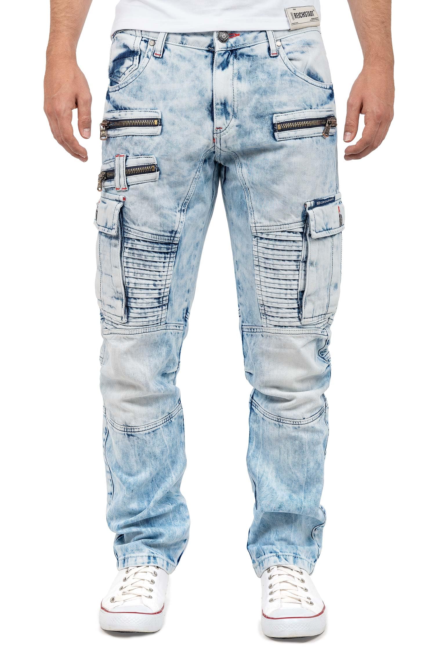 Cipo & Baxx Herren Jeans CD798-bans Iceblue W32/L34