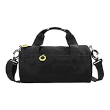 MEELYHOME ZQA Wasserdichte Nylon Turnbeutel Reise Sporttasche Schwimmen Handtasche Fitness Training Tasche Outdoor Reise Duffle Bag für Mädchen Jungen, Farbe: Schwarz, See product size diagram