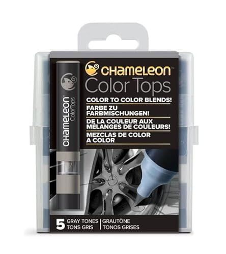 Chameleon Art Products - 5 Color Tops; Farbe zu farbmischungen; Grautöne