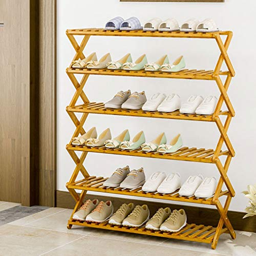 YIHANSS Schuhregal, 6-lagiges Klappregal, sparsamer Schuhschrank für die Haushaltstür (70 cm)