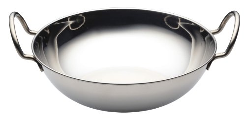 KitchenCraft World of Flavours Balti Servierform, Edelstahl, 26 cm