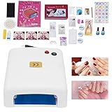 MIIWWOWO Gelnägel Set Nagelset Gelnägel Starterset Neonail Starter Set Nagelstudio, Nägel Selber Machen Nagel Sets Gel Nägel für Anfänger, Polygel Starter Set Nagelset Gelnägel mit UV Lampe