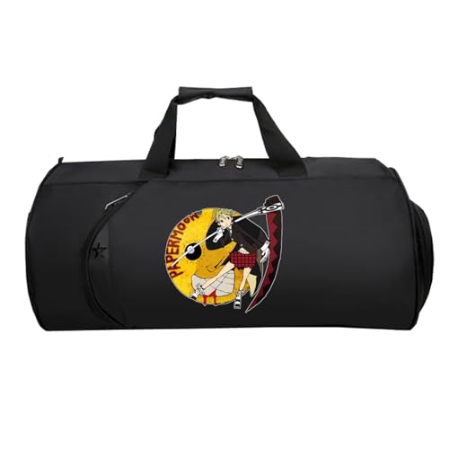 So-ul Eat-er Cabin Bag Anime, Faltbare Reisetasche HandgepäCk, HandgepäCk Unisex G.ym Wochenendtasche Flugzeug(Black 3)