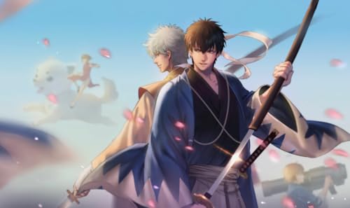 HfmQuisutron Holzpuzzle 1000 Teile Japanische Action Anime Gintama Poster Jigsaw Puzzle Für Erwachsene Stressabbau Lernspielzeug Qp134Za