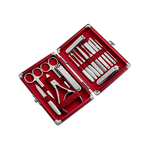 BONAD Zehennagelknipser 16-teiliger Nagelclipper Set Professionelle Pediküre Edelstahl Nagelsatz Schönheit Werkzeug Schönheitsset mit Tragekoffer Unisex Nagelknipser-Set (Color : A1)