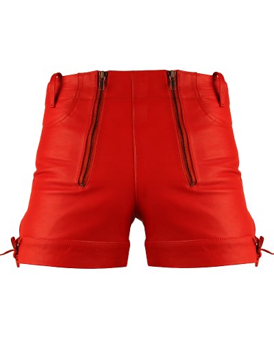 Bockle Kurze Zimmermann Lederhose Leder Short Red Pants, Size: W40/L34