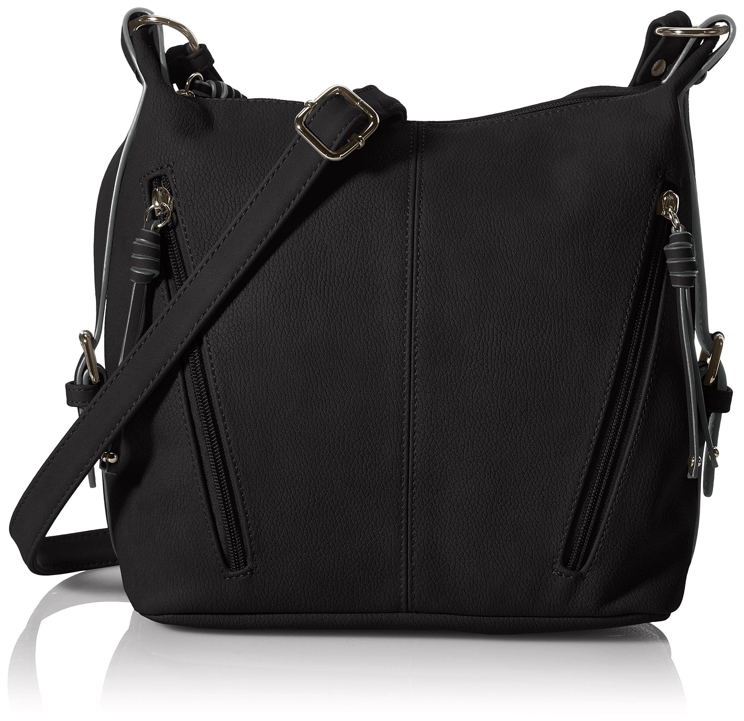 TOM TAILOR Caia Damen Umhängetasche Crossbody Bag Mittelgroß Schwarz