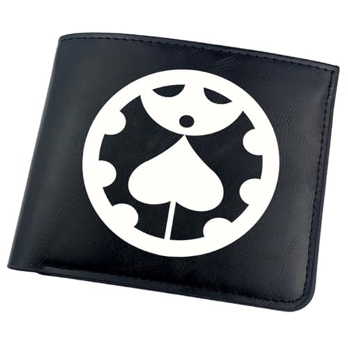 RYNDEX Jo-Jo's Bizar-re Adventu-re Anime-Geldbörsen, Cartoon-Druck Geldbörse Klein, PU-Leder Geldbörse Brieftasche Wallet(Color:Black 18)