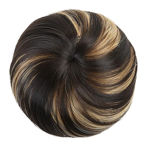 Bun Haarteile Dutts, synthetische Chignon-Haarteile for Frauen, Gril Lady, Kunstfaser-Haarverlängerung, Chignon, Donut-Dutt, Perücke, Haarteil, Hochsteckfrisur, Clip-in-Ballett Brötchen-Haarteil (Col