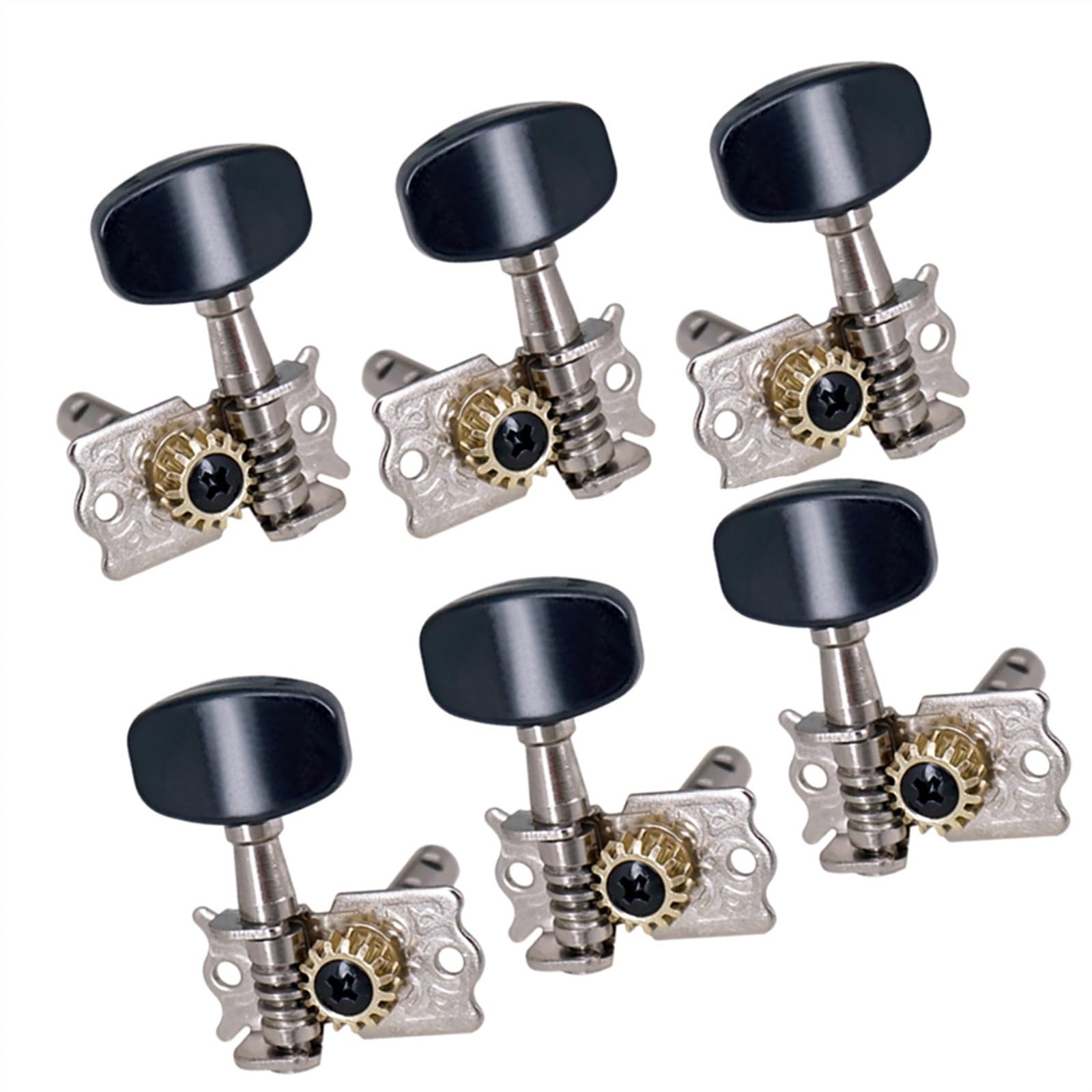 Strings Tuning Pegs Mechaniken Für Gitarre 6Pcs 3R3L Gitarre Tuning Pegs Offene Mechaniken Akustische Folk Gitarre Tuning Peg Tuner Teile