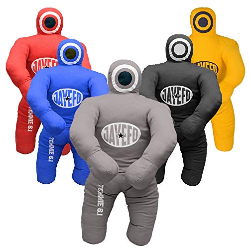 Jayefo Sports Kids Grappling Dummy Boxsack für Kinder Kinder Wrestling Übung BJJ Boxen MMA Brazilian Jiu Jitsu Werfen Judo Bag Buddy Jugendliche Training Dummies (Grau)