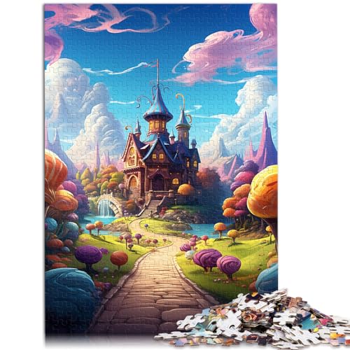 Puzzles, Geschenke, Spielzeug, farbenfrohes, psychedelisches Süßigkeitenschloss, Puzzles für Erwachsene, 1000 Puzzles aus Holz, einzigartige Geburtstags