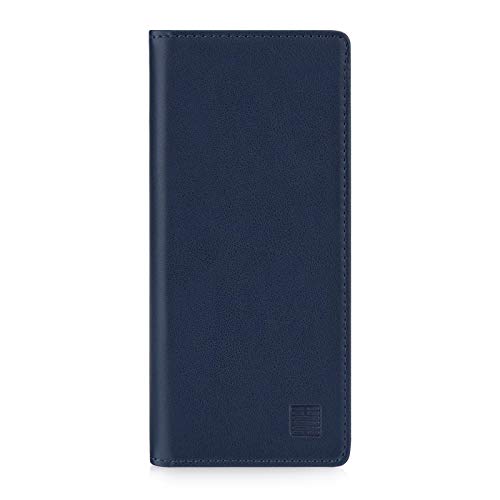 32nd Klassische Series 2.0 - Lederhülle Case Cover für Sony Xperia 10 II (2020), Echtleder Hülle Entwurf gemacht Mit Kartensteckplatz, Magnetisch und Standfuß - Marineblau