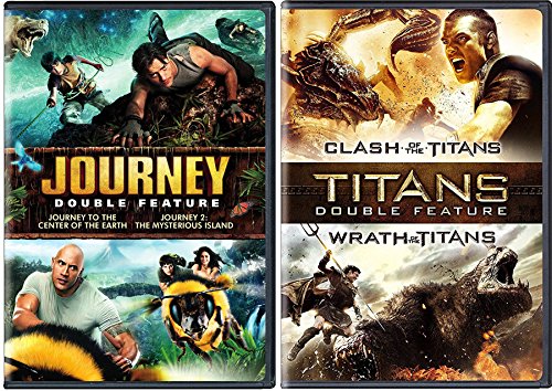 Clash of the Titans / Wrath of the Titans + Journey To The Center of The Earth & The Mysterious Island Amazing Fantasy Double Feature