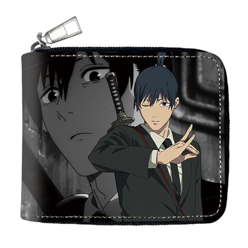 RYNDEX Chains-aw Man Anime Wallets, Süß Spaß Einzigartig Karten Geldbeutel, Scheckkartenetui für Fans Teens Geburtstagsgeschenk(Color:Multicolor 9)