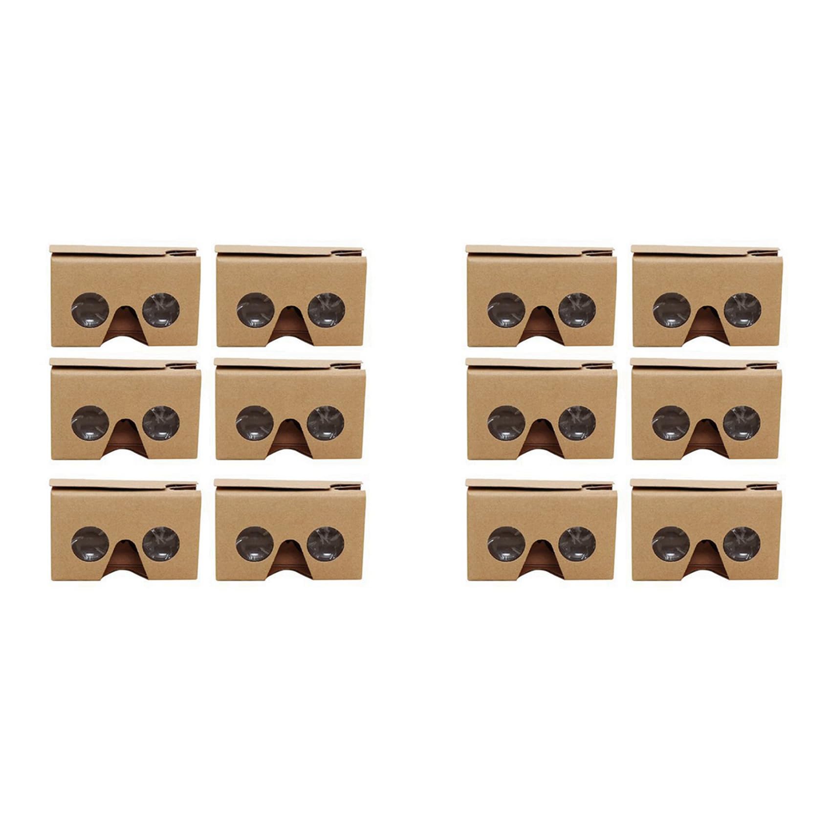 Pluuttiem 12 Stück 3D-Serienbrillen für Cardboard V2 VR 4,5-6 Smartphone + Kopfband