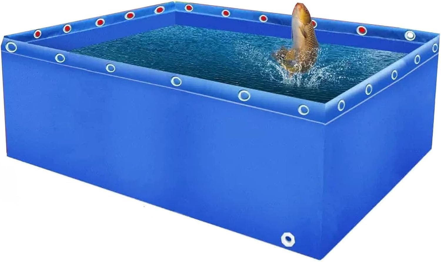 Aquarium-Pool-Teich, Multifunktions-PVC-Leinwand-Pool für Teiche mit Ablassventil, langlebiger Pool über dem Boden, Segeltuch-Fischteich für die Zucht von Koi für die Gartenbewässerung, Wass