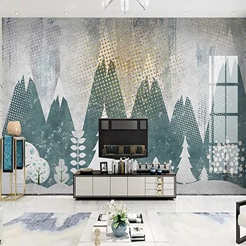 XLMING Vintage Abstrakte Geometrische Linien 3D Tapete Home Dekoration Wohnzimmer Sofa Schlafzimmer Tv Hintergrund Wand-350cm×256cm