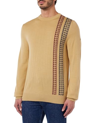 Merc Herren Derwent Sweater Pullover, beige, Large