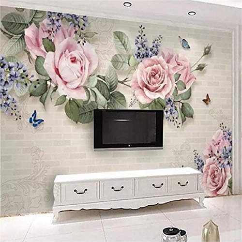 XLMING Rosenblüten-Muster 3D Tapeten Home Esszimmer Sofa Schlafzimmer Wohnzimmer TV Hintergrund-200cm×140cm