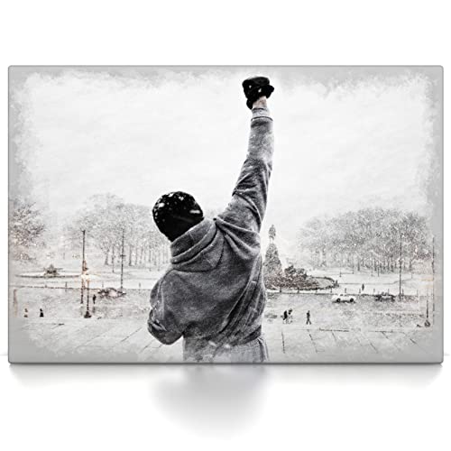 CanvasArts Rocky Balboa - Leinwandbild (140 x 90 cm, Leinwand auf Keilrahmen)