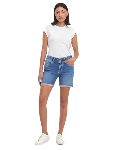 LTB Jeans Damen Jeansshorts Rosina - Bermudashorts mit Reißverschluss und mittlerer Taille hergestellt aus Einer Baumwollmischung - Größe S in der Farbe Blau