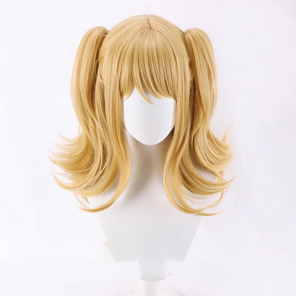 WCCNKK Anime Cosplay Perücke, Citrus Aihara Yuzu Perücke, Blondes Mittellanges Haar Für Frauen, Mit Kostenloser Perückenkappe, Für Party Alltag Halloween Perücke Cosplay, Dekoratives Geschenk