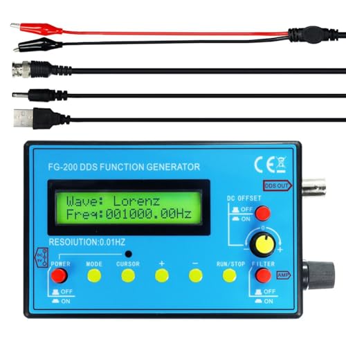 Fcuajdkq FG-200 DDS Funktionssignalgenerator Frequenzzähler 0,01 Hz - 500 KHz Signalquellenmodul Sinus-+Rechteck-+Sägezahnwellenform