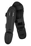 BENLEE Rocky Marciano Unisex – Erwachsene Black Label Claudius Shin Guards, L-XL