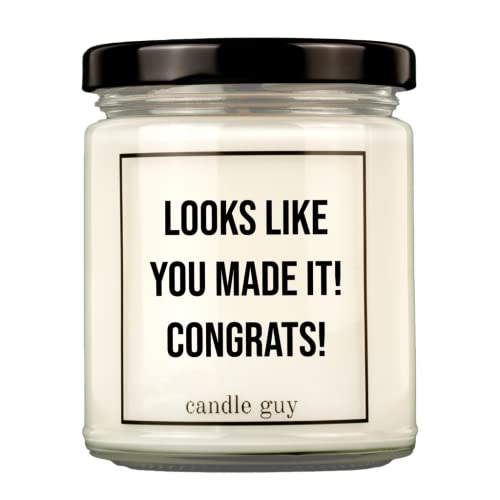 candle guy Duftkerze | Looks like you made it! Congrats! | Handgemacht aus 100% Sojawachs | 70 Stunden Brenndauer