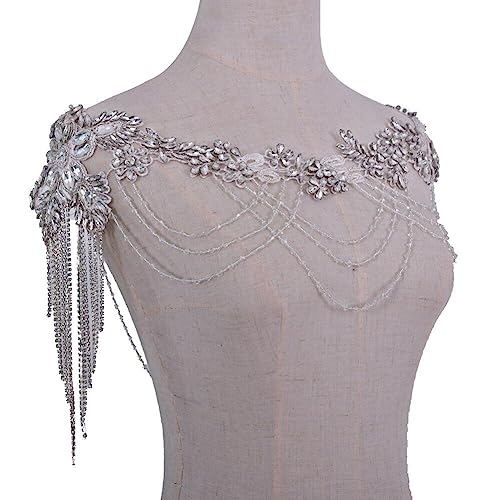 Schulterkette Schal Körperkette Fransen Quasten Körperschmuck Hochzeit Armkette Strand Bikini Schultergeschirr Für Frauen Bräute