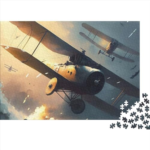 1000 Teile für Erwachsene, schwierige Puzzles, Feuer, Flugzeuge, lustige Puzzles für Erwachsene, 1000 Teile, entspannendes, intellektuelles Lernspielzeug (Größe 75x50cm)