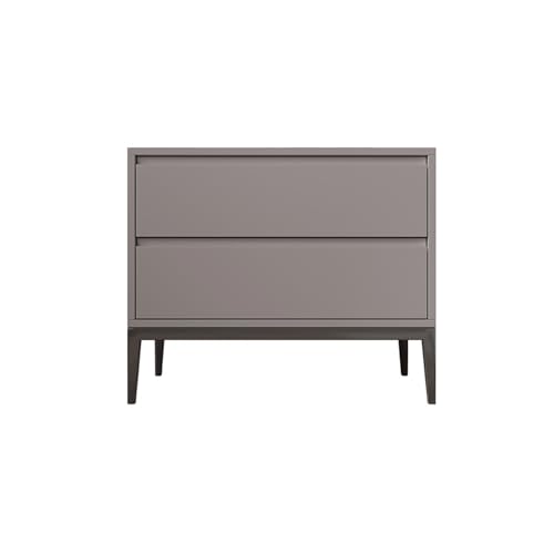 Zhaoj24-05 Nachtschrank Weiß/grau/beige Lagerschrank mit Schubladen, Massivholz Nachttisch Schrank for Wohnzimmer, Schlafzimmer, Küche Stauraum für Schlafzimmer(Grigio)