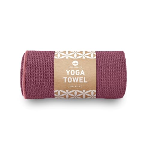 Lotuscrafts Yoga Handtuch Wet Grip - rutschfest & Schnelltrocknend - Antirutsch Yogatuch mit hoher Bodenhaftung - Yogahandtuch ideal für Hot Yoga [183 x 61 cm]