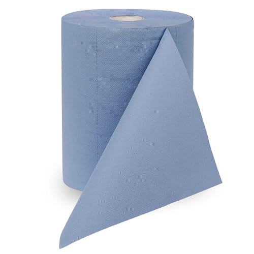 Multiclean plus Putztuchrolle blau 36x38 cm 3lagig - widerstandsfähiges, saugstarkes, fusselarmes Reinigungstuch 500 Abrisse (1x 500 Tücher)