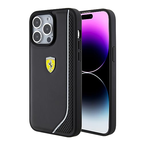 CG MOBILE Ferrari iPhone 15 Pro Max Hardcase-Rückseite - Reflective - Rot (Schwarz)