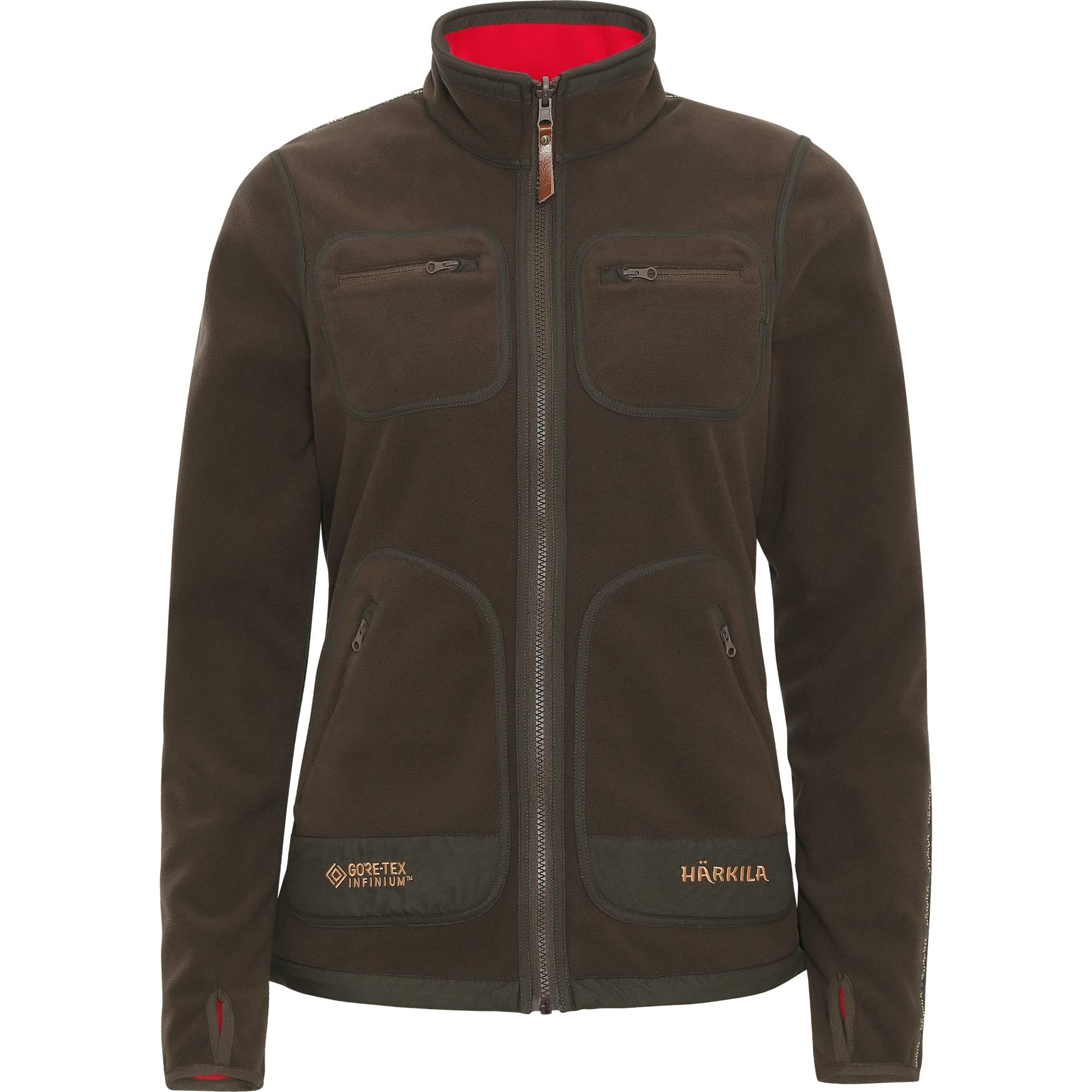 Härkila | Kamko Fleece Women | Professionelle Jagd Kleidung & Jagd Zubehör für Herren & Damen | Skandinavische Qualität Made to Last | Brown/Red, S