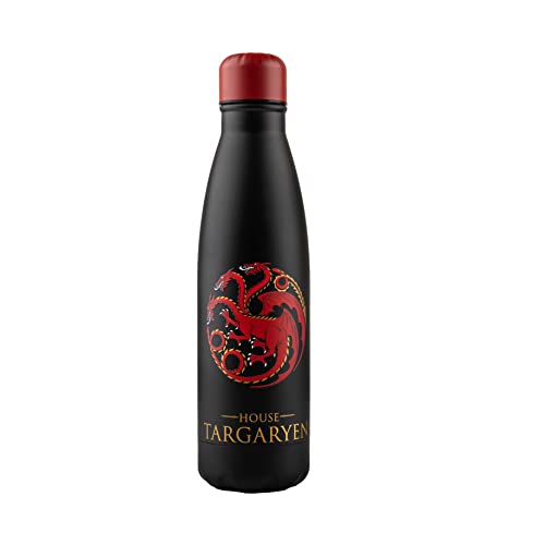 Cinereplicas Game of Thrones - Targaryen 500ml Edelstahl isolierte Wasserflasche - Offizielle Lizenz