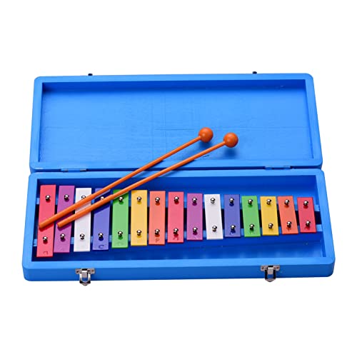 ZUOMU 15 Tasten Glockenspiel Xylophon Buntes Xylophon Mit Kofferschlägeln Xylophon Percussion Kit (Color : 3/4)