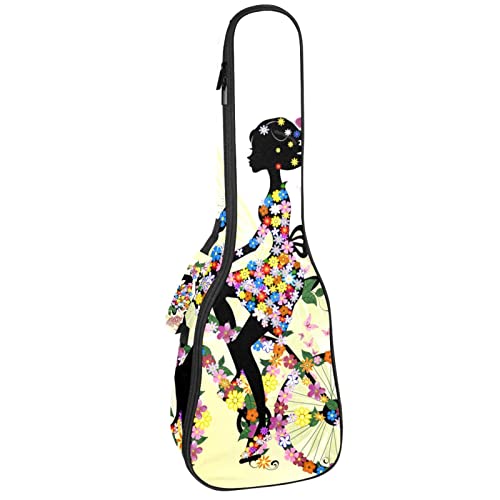 Ukulele Koffer Frau Schmetterling Ukulele Tasche 21 Zoll Wasserdicht Oxford Gig Bag Mit Tasche Für Jungen Mädchen