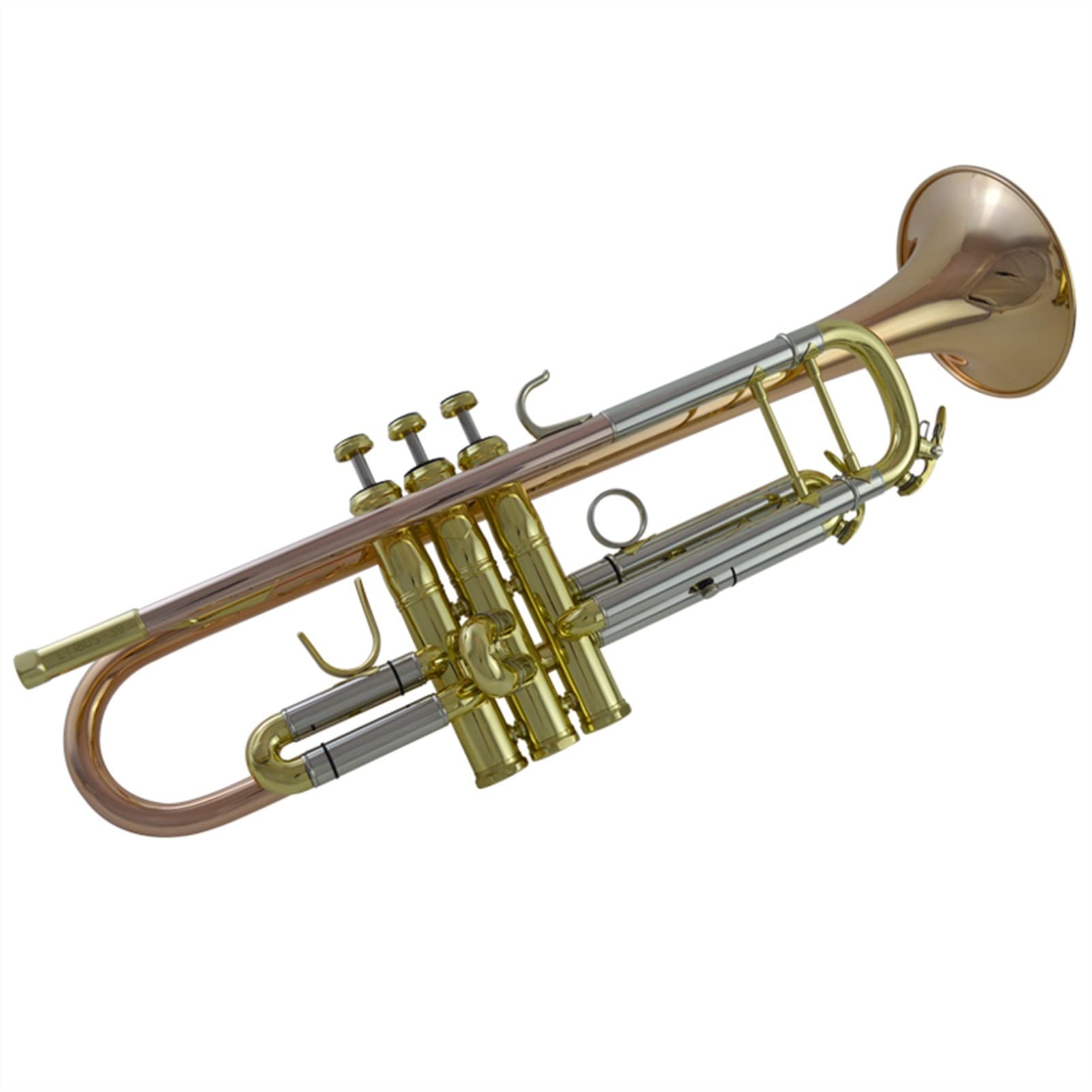 Trompete Messing B Flacher Phosphorbronze-Trikolor-Trompeten-Musikinstrument