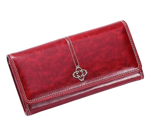 VSULZVNU Damen-Geldbörse, Geldbeutel, lang, Leder, Clutch, Geldbörse, Kartenhalter (Farbe: A, Größe: 19 x 9,5 x 3 cm), A, 19*9.5*3cm