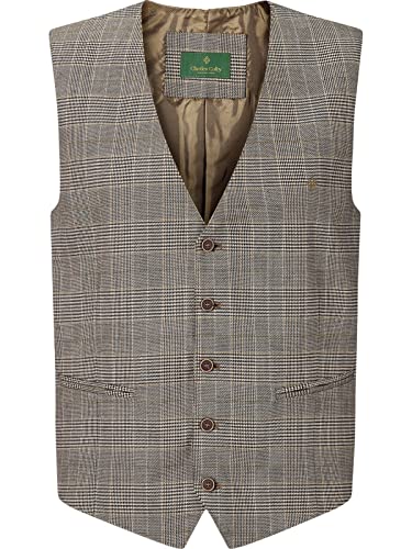 Charles Colby Herren Weste Duke Edward (Stillvolle Anzugweste, Klassische Herrenweste) braun 3XL (XXXL) - 64